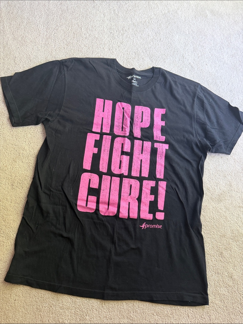 HOPE FIGHT CURE Graphic Tee - size Medium